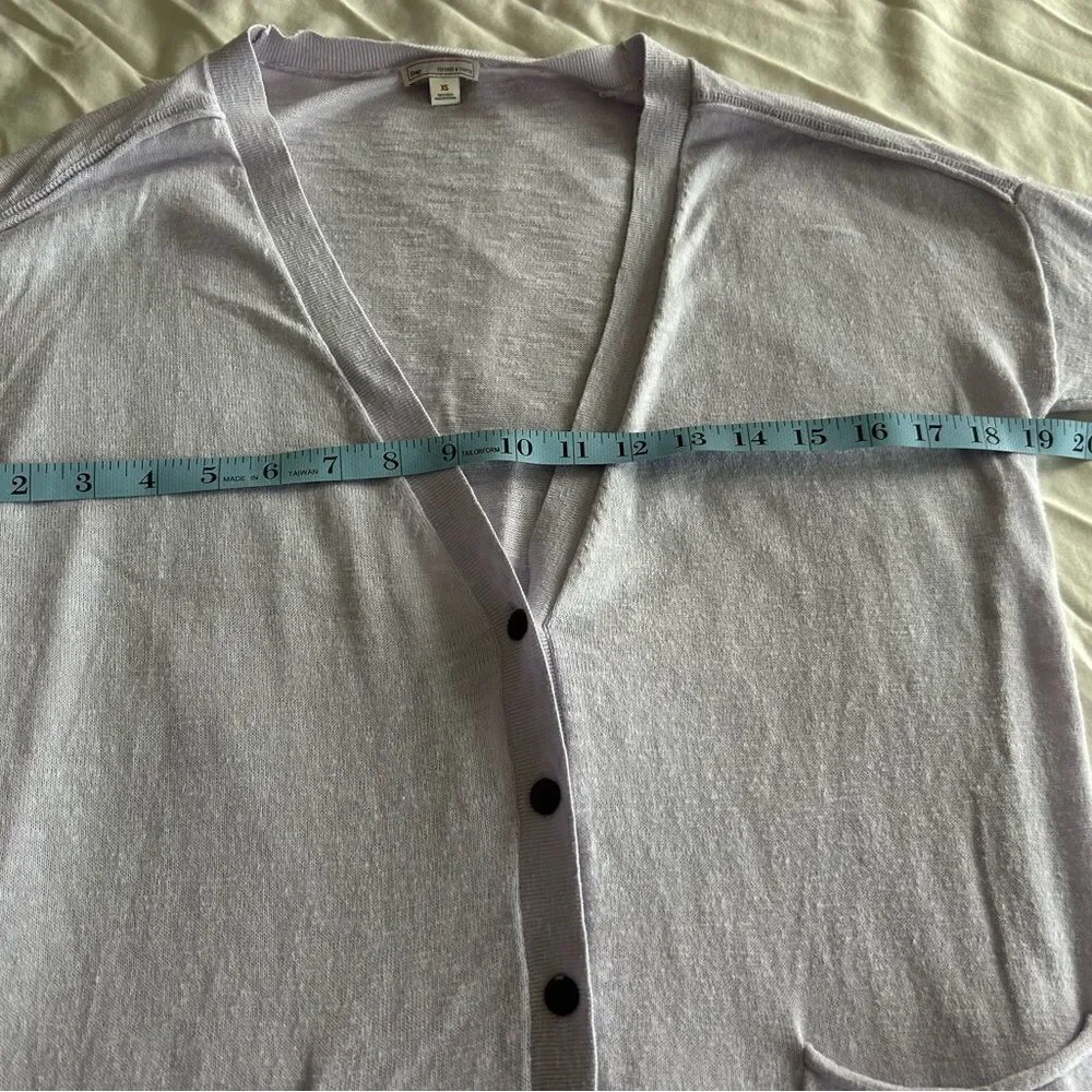 GAP Womens Lavender Slouchy Layering Button-Up Cardigan Sweater Size Extra Small